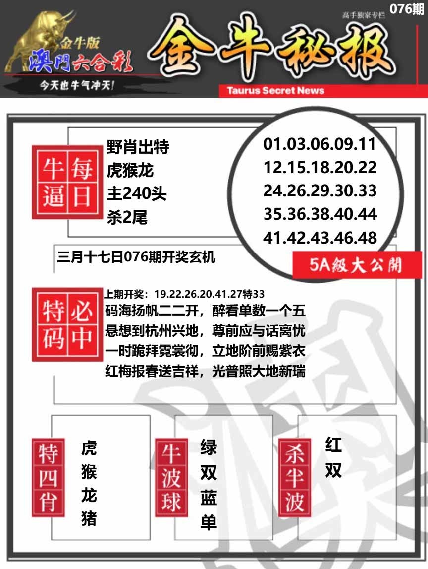 076期金牛秘报A[图]